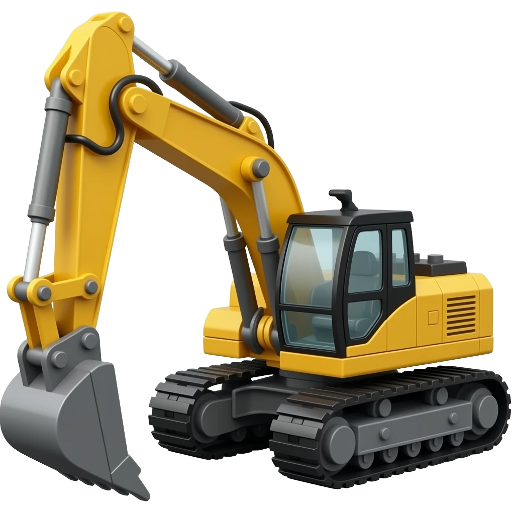 excavator lego emoji