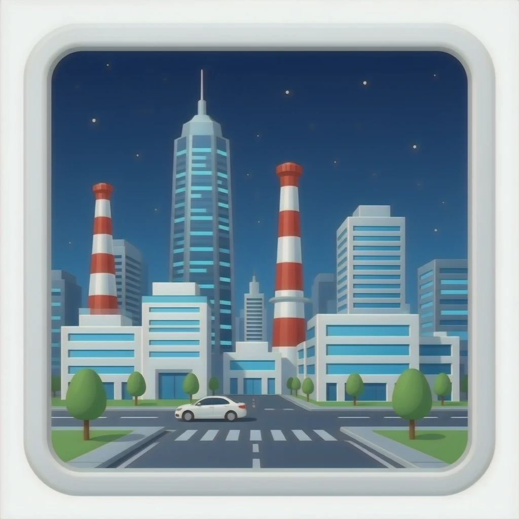 создай эмоджи (Промышленость и умные города )= город виртуальной реальности emoji