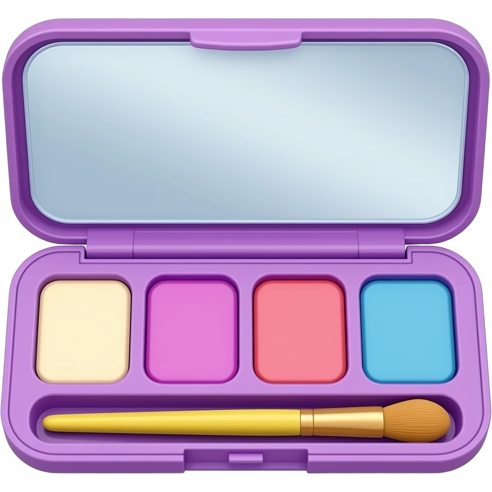 purple yellow Brush cleaner tray makeup inspired by Barbie colour pallete emoji