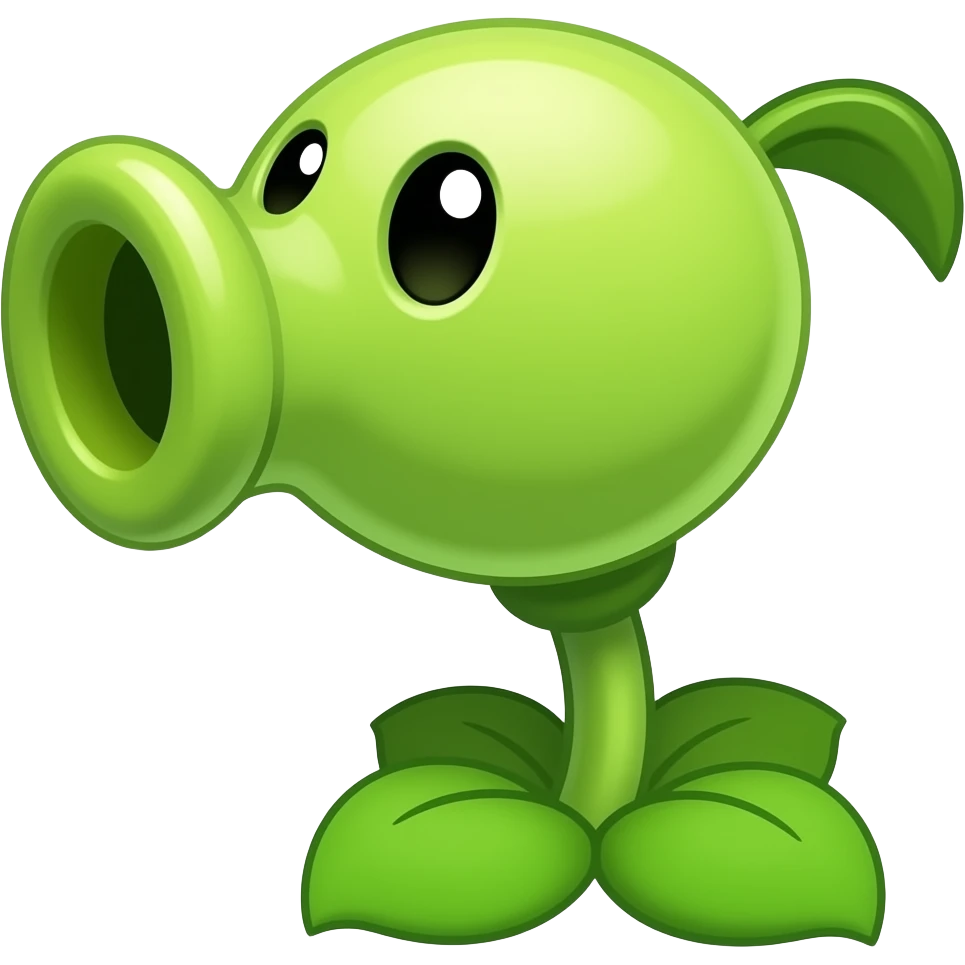 peashooter from the game plants vs zombies emoji