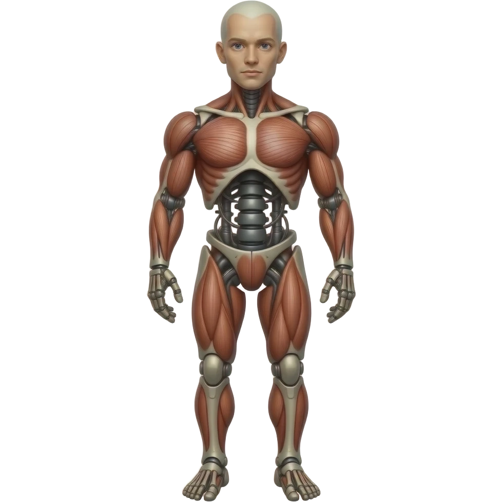 Tall robot made of human flesh emoji