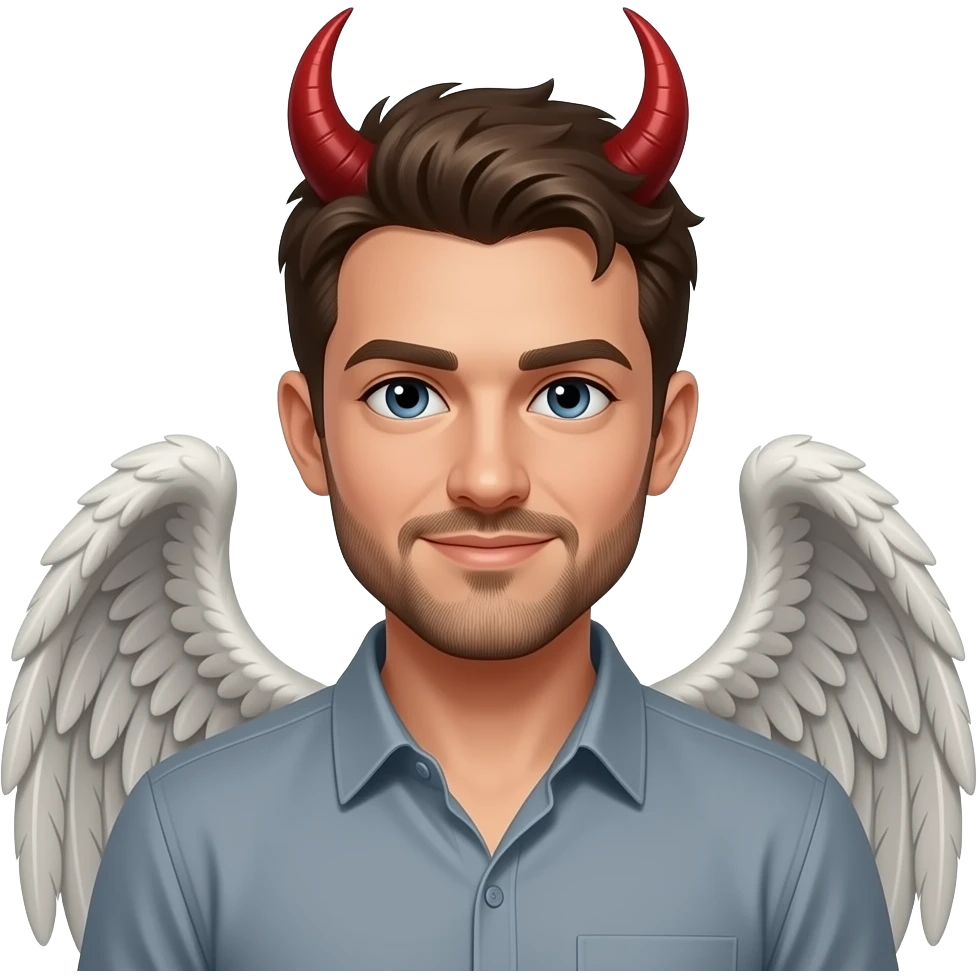 give him wings and devil horns emoji