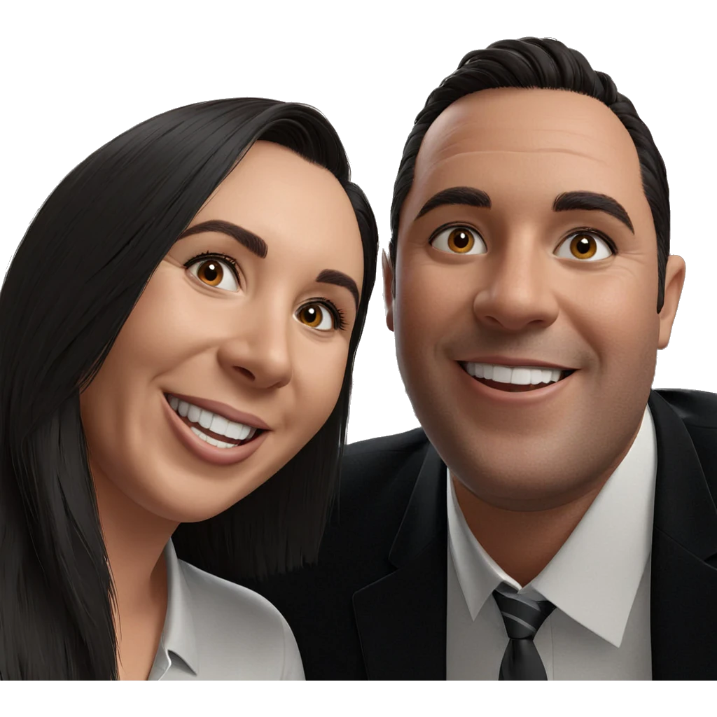 smiling girl with boys indoors emoji