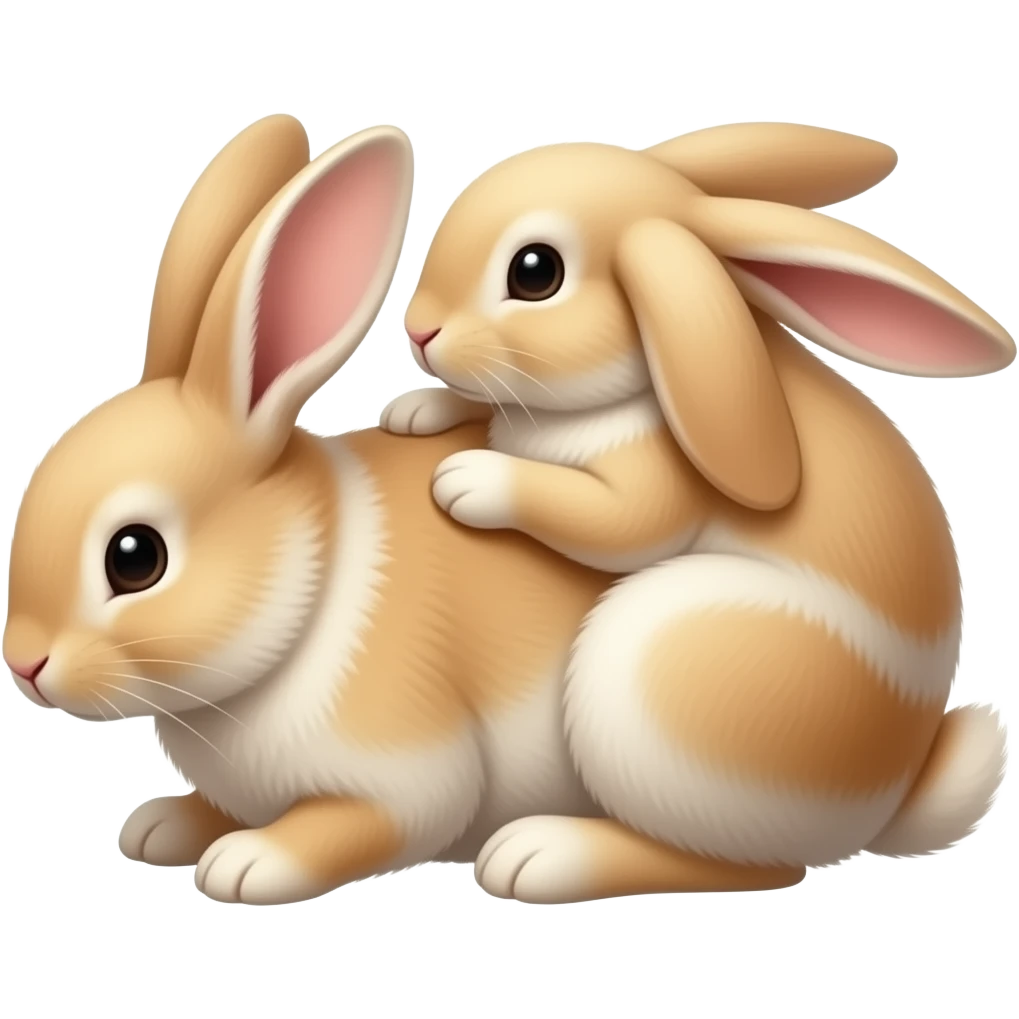 2 rabbits breeding emoji