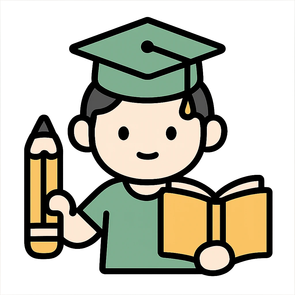 general education icon, minimalistic, green gold and white color scheme, clean lines, no background emoji