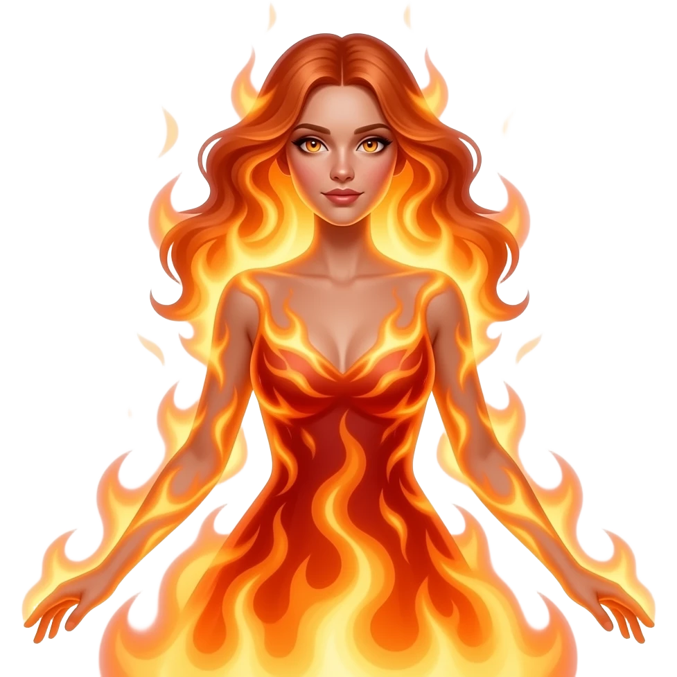 mujer de fuego emoji