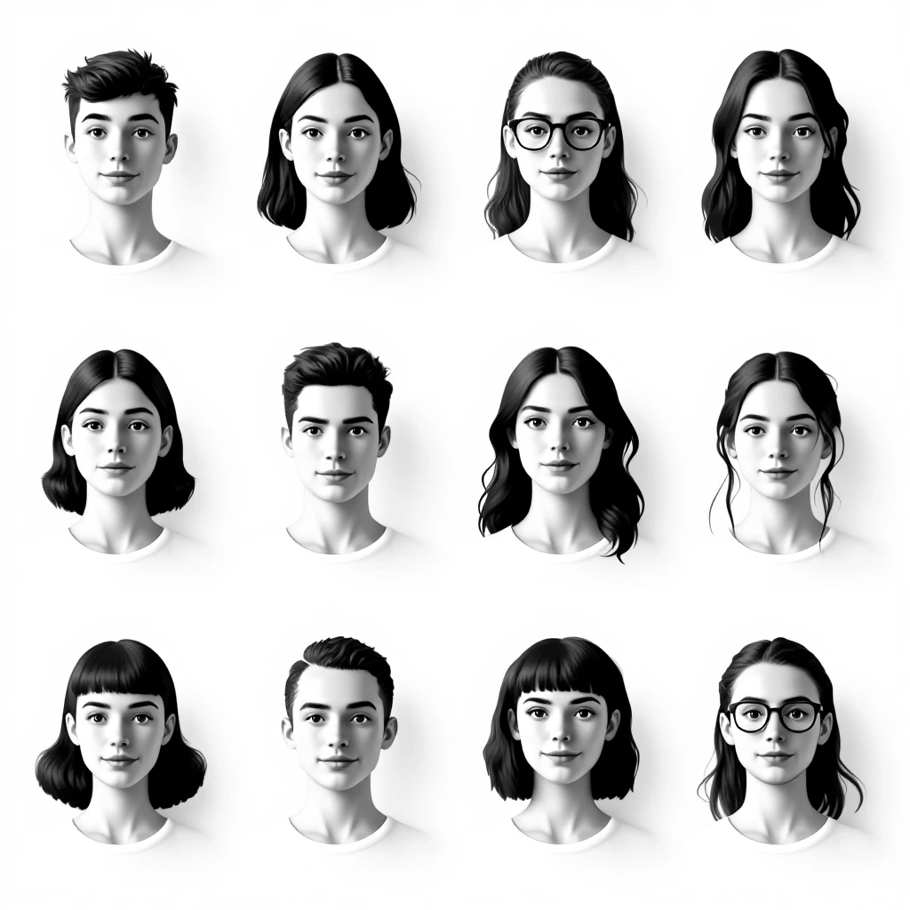 Make the same monochrome default avatars on a white background and change the direction they are facing.
Right now, they are facing 4 o'clock. They need to face 8 o'clock. emoji