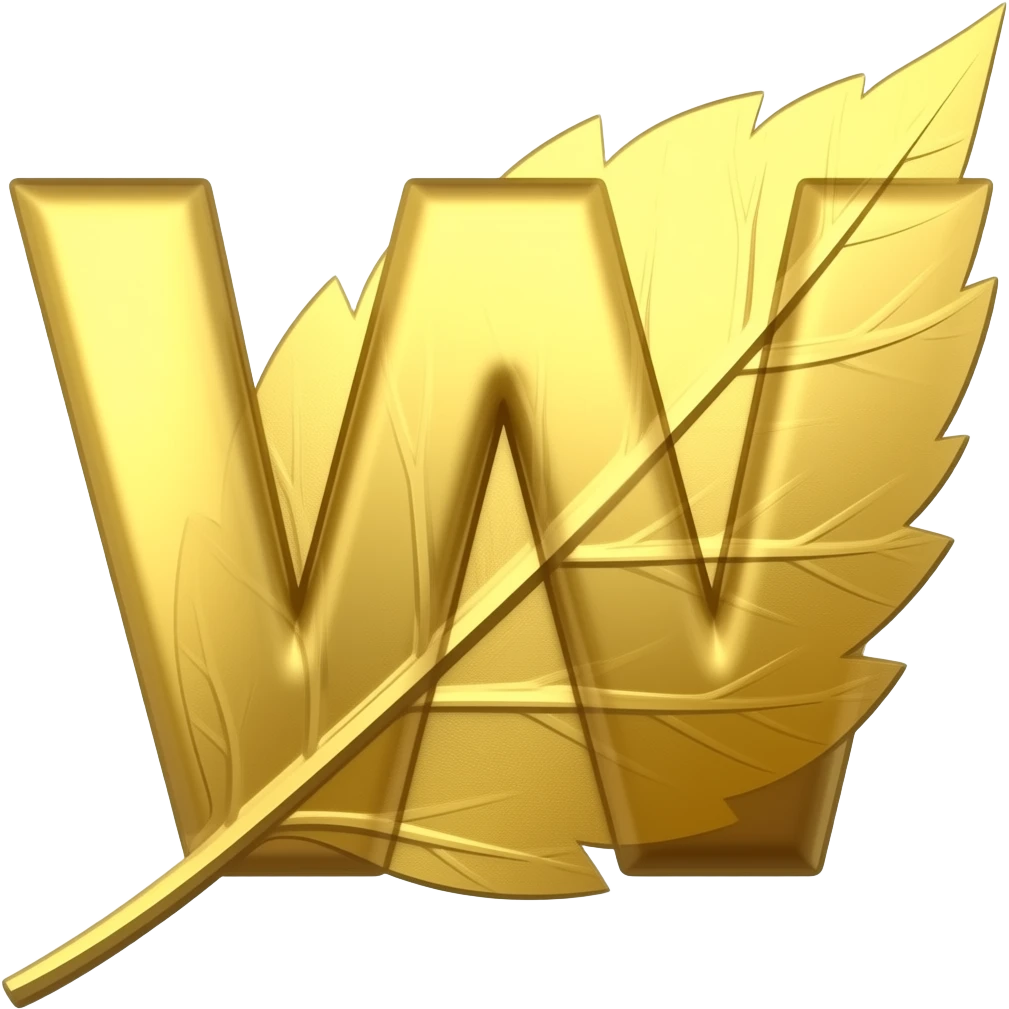 gold text "W" emoji