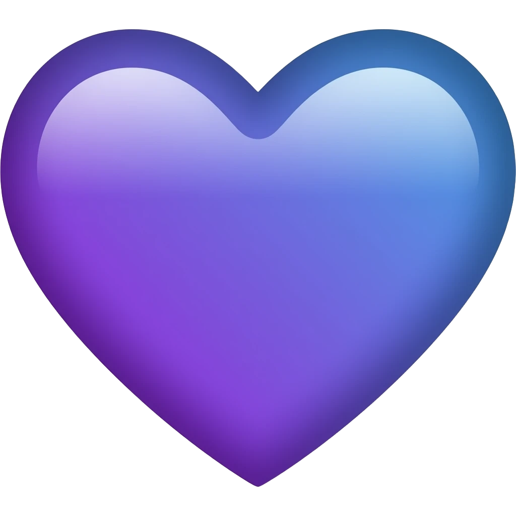 Purple and blue heart emoji