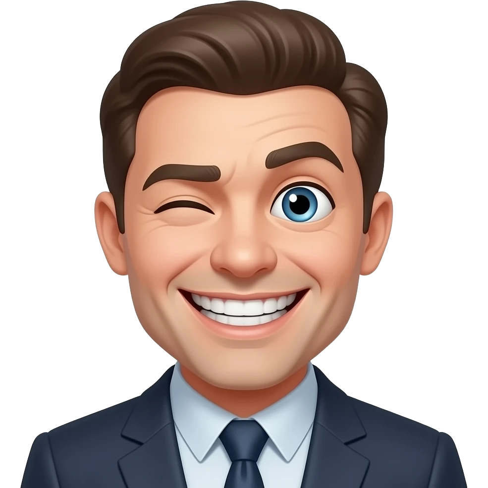 yellow emoji big toothy smile twitching eye crazy emoji