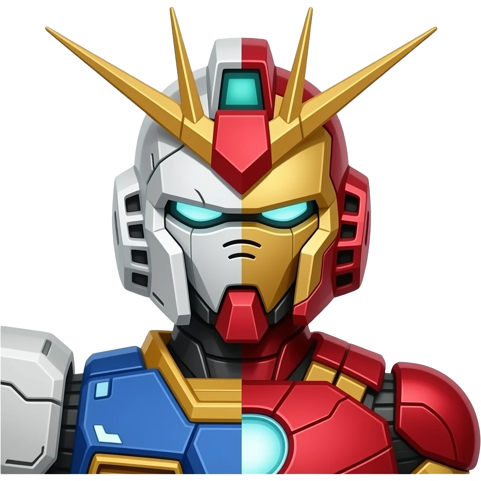 Gundam crossover iron man emoji