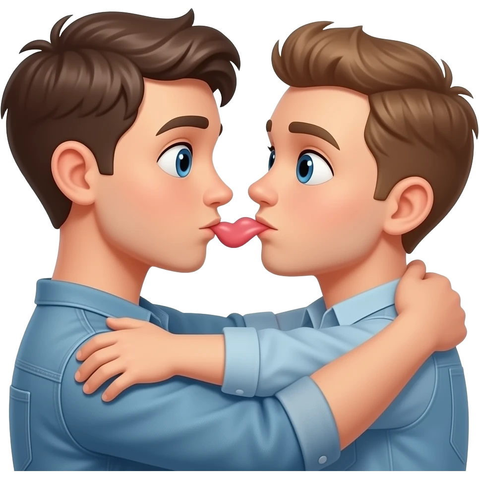 bf licking bf belly button emoji