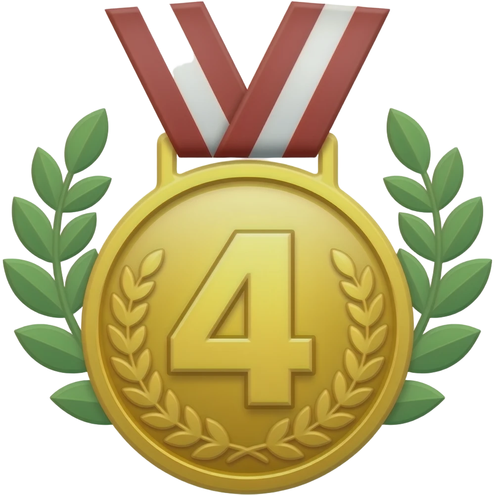 I wanna make somtthing like 🥉🥈🥇 this but as a 4th place emoji