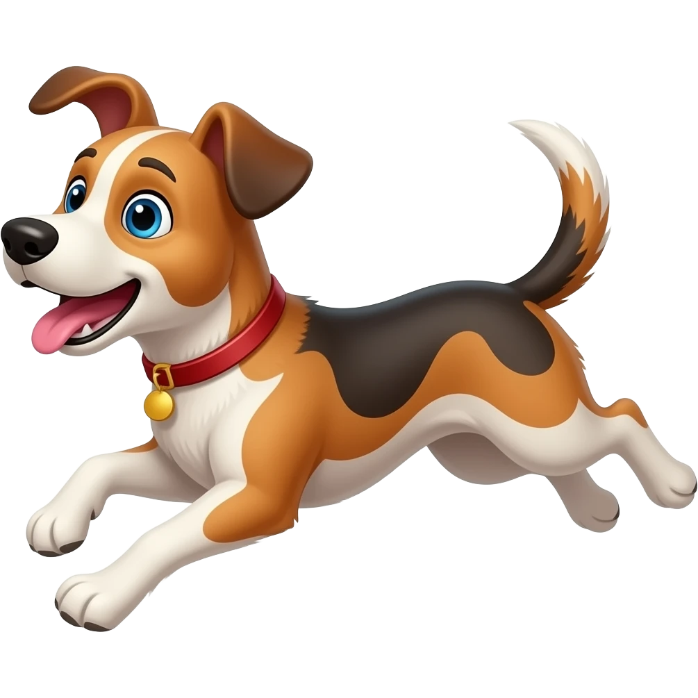 dog running around with the zoomies emoji