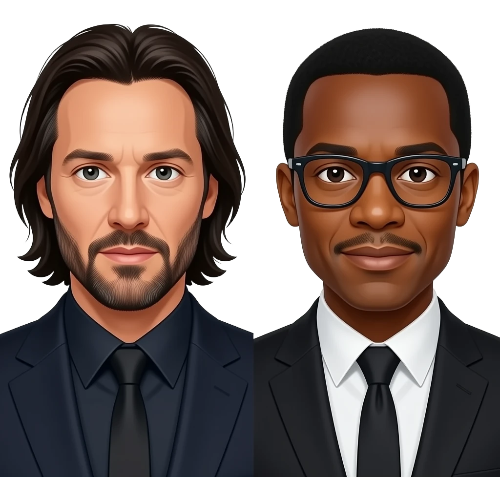 Keanu Reeves and Lawrence Fishburne emoji