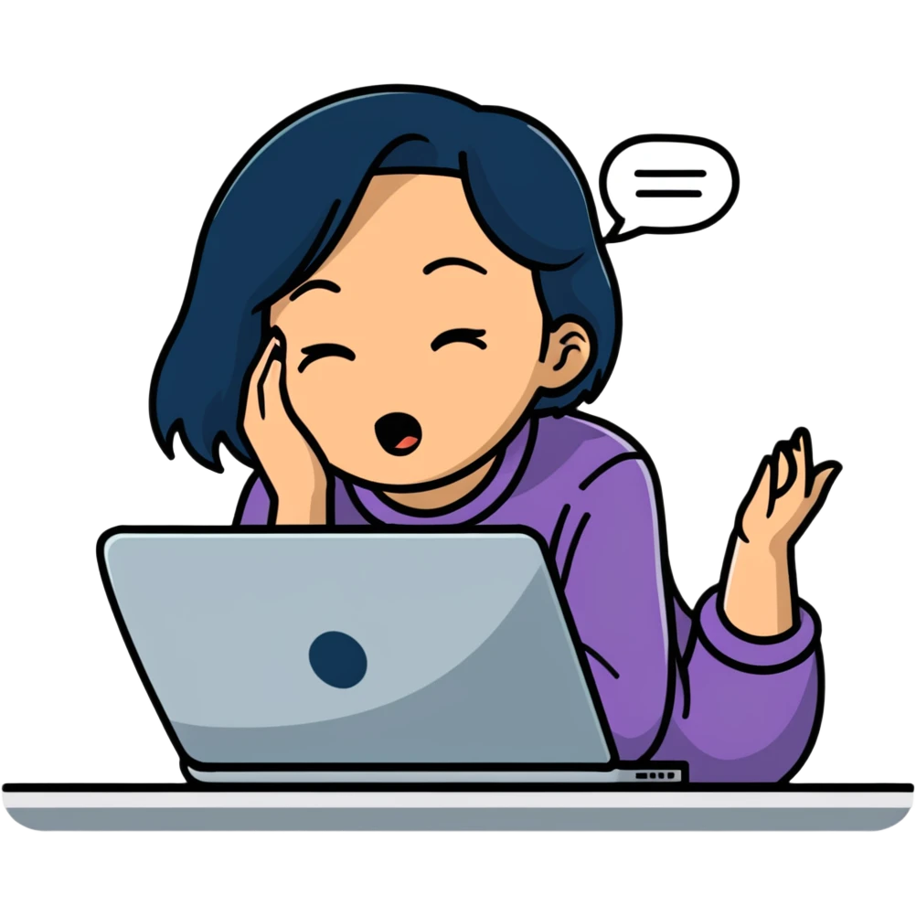 crying woman with laptop emoji
