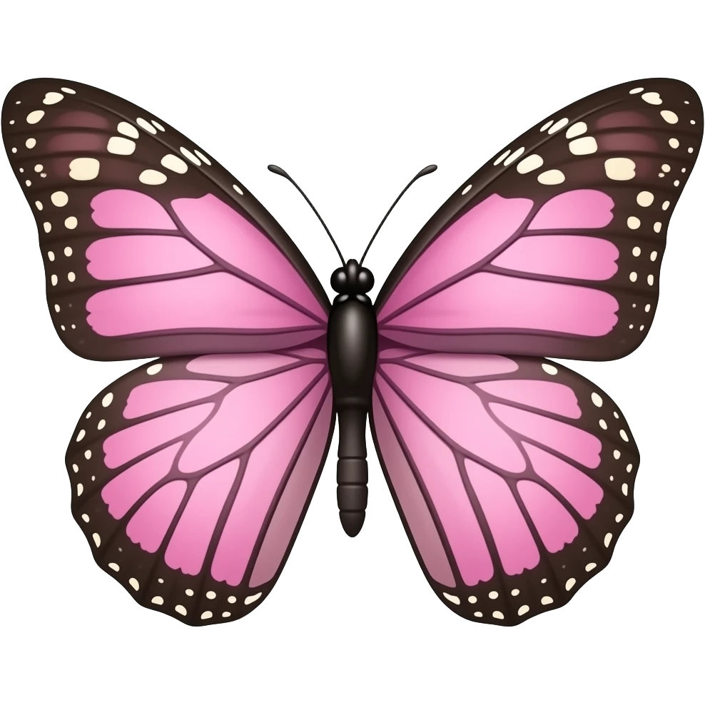 Dp   pink butterfly emoji