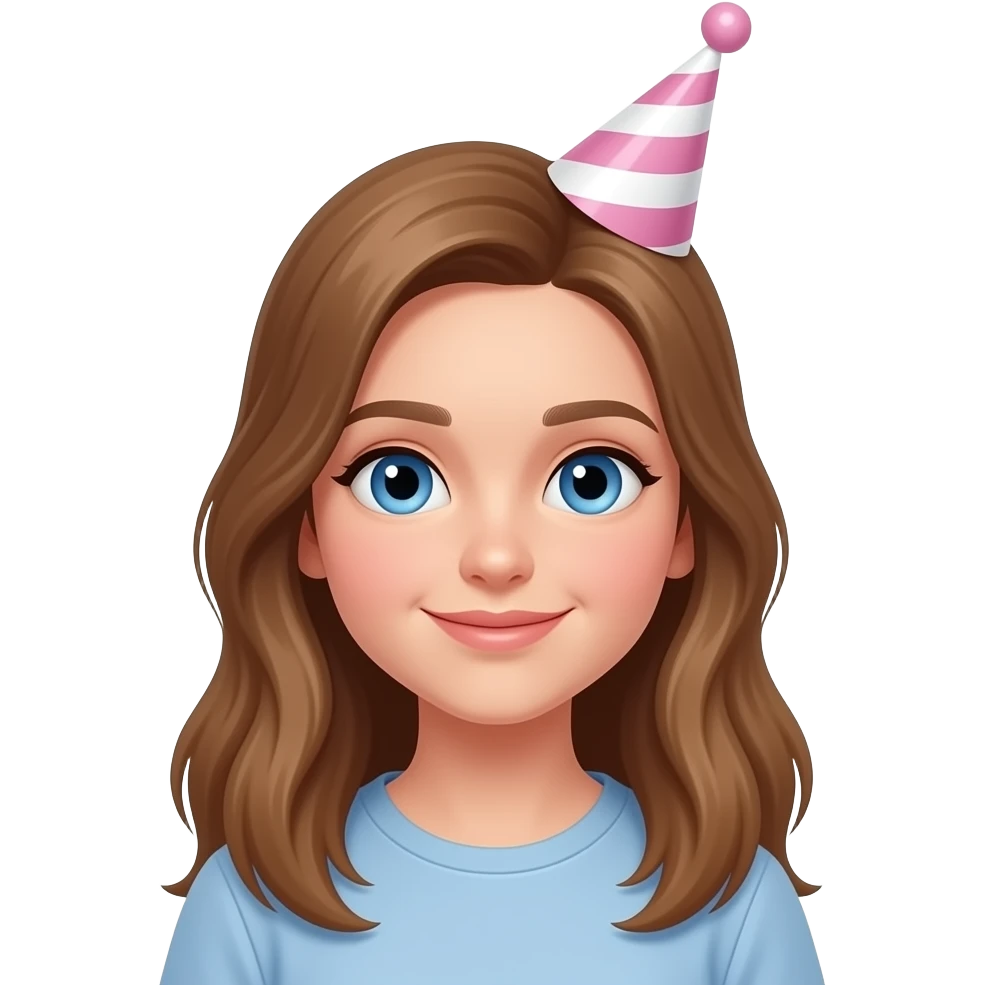 13 year old  blue eye girl birthday emoji