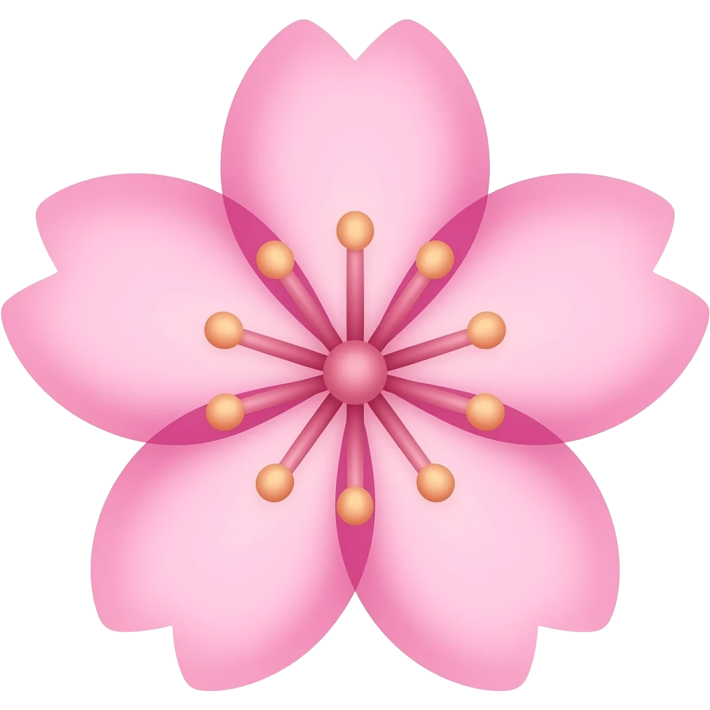 Pastel Sakura pink aesthetic deco emoji