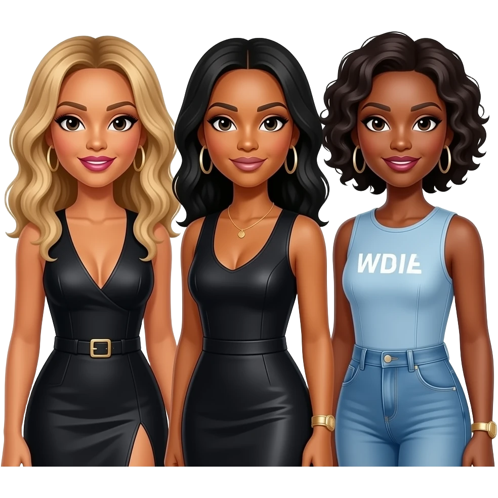 Beyonce, Kelly Rowland and Tenitra Michelle Williams emoji