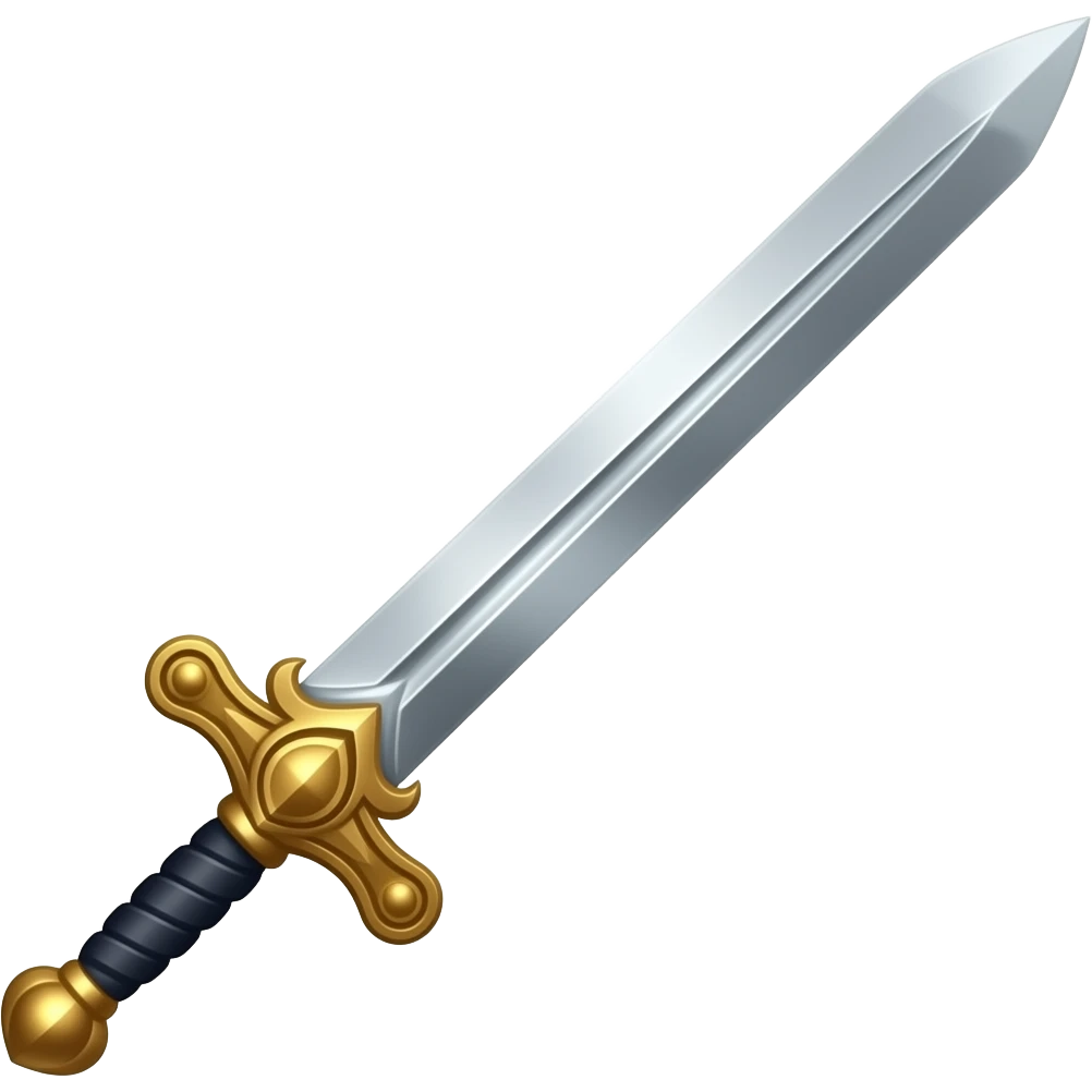one sword pointing straight up emoji