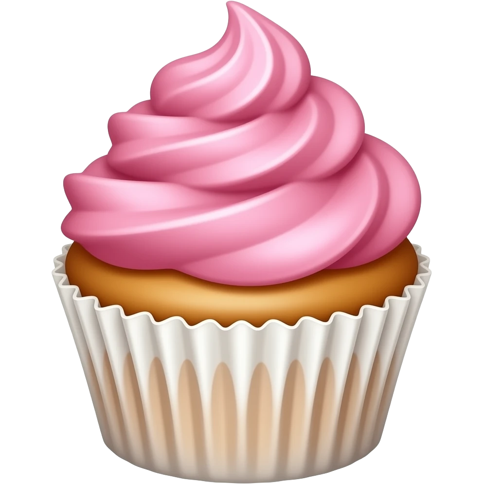 Cupcake with pink icing emoji