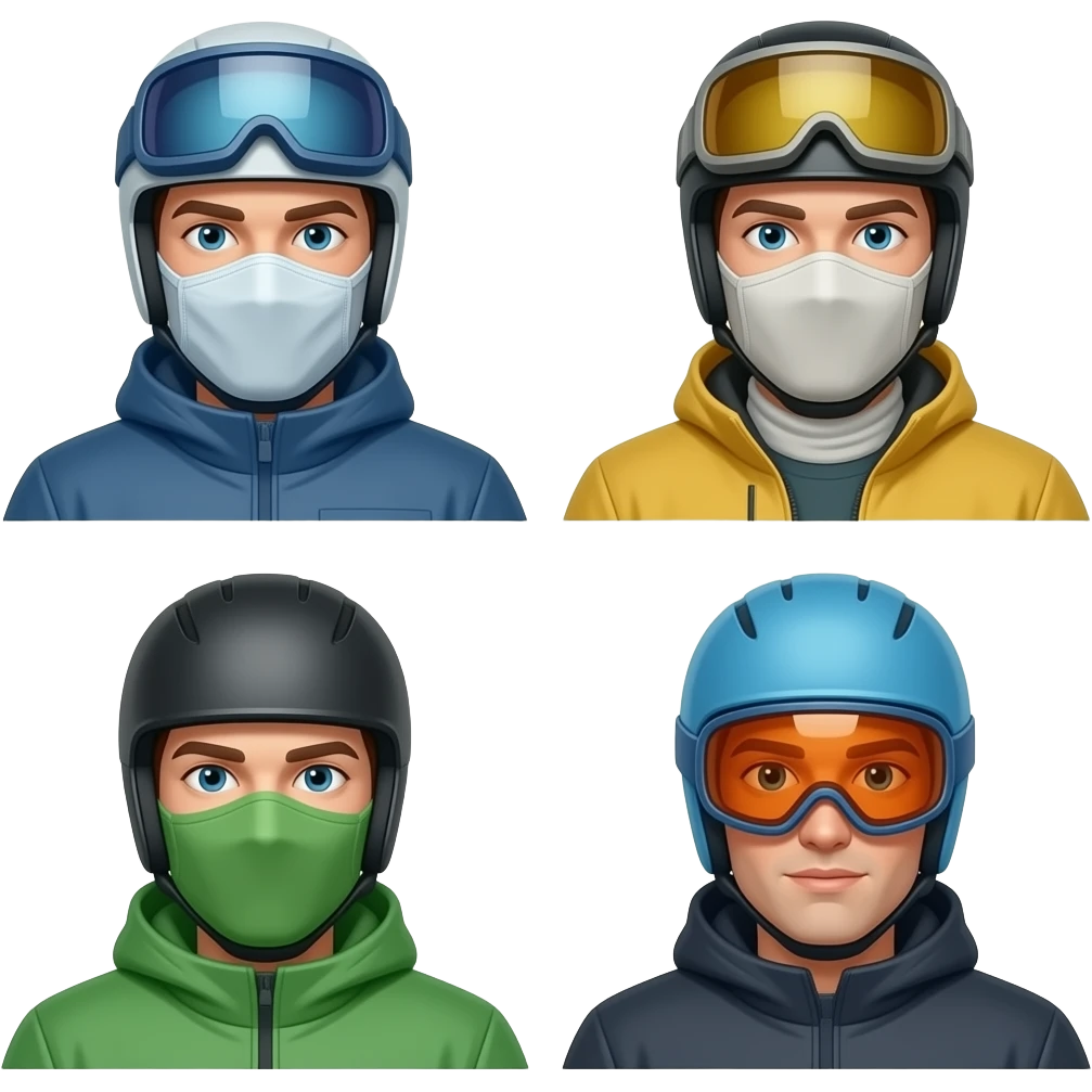 4 men in ski mask emoji