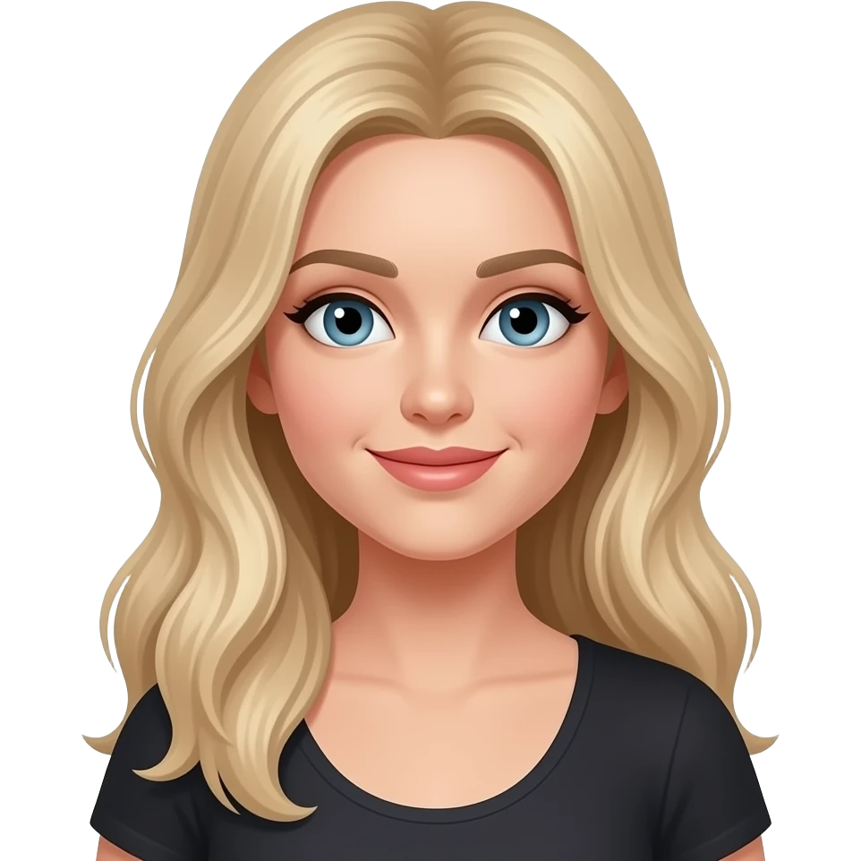 uzun saçlı sarışın kadın emojisi emoji