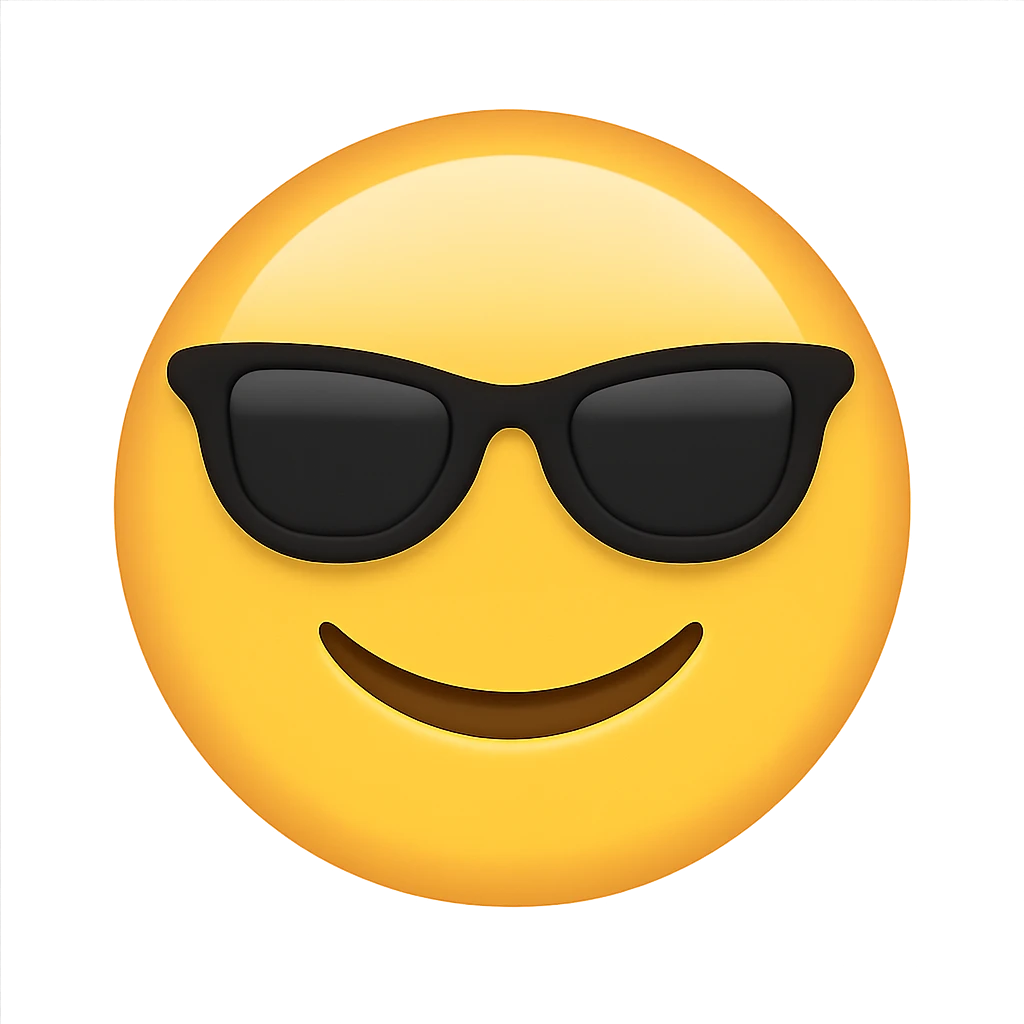 face with sunglasses emoji emoji