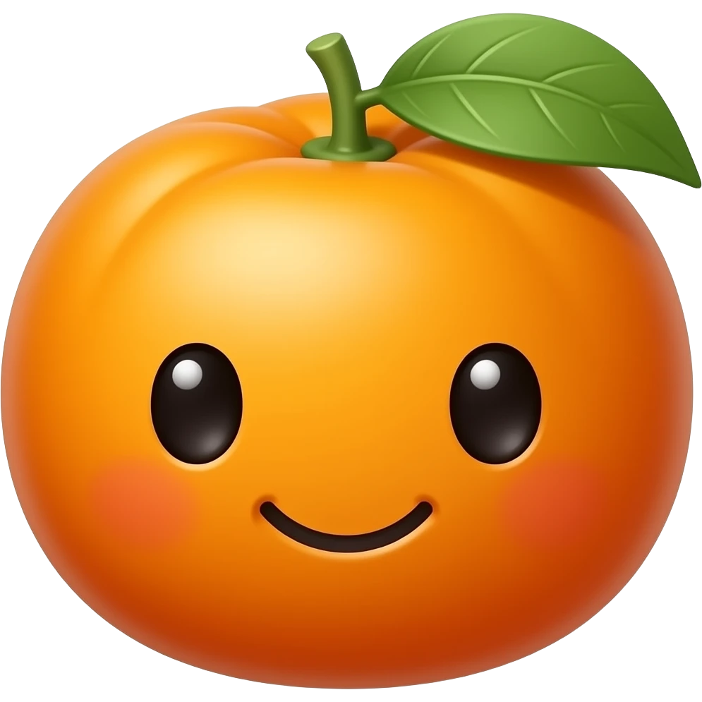 Kawaii mandarina emoji