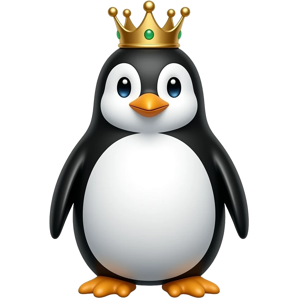 a panguin with a crown emoji