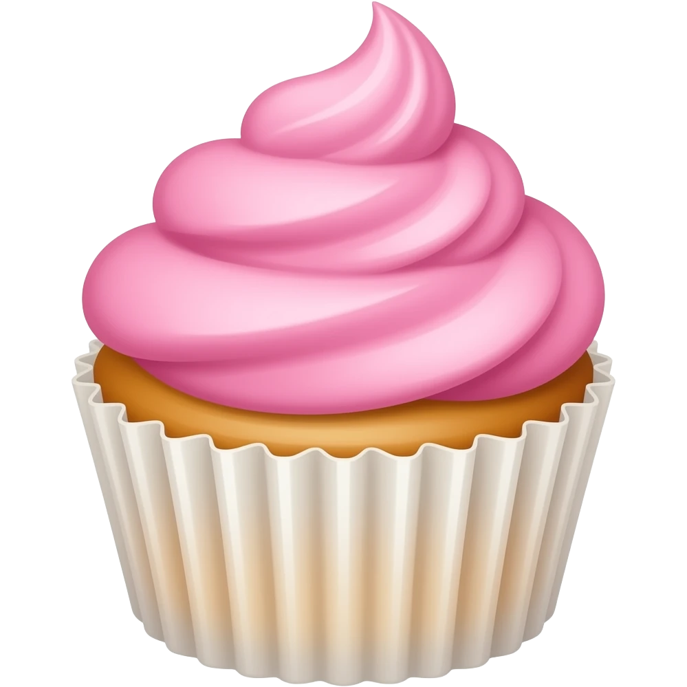 Cupcake with pink icing emoji