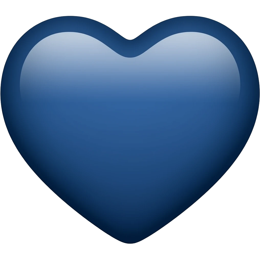Dark blue heart emoji