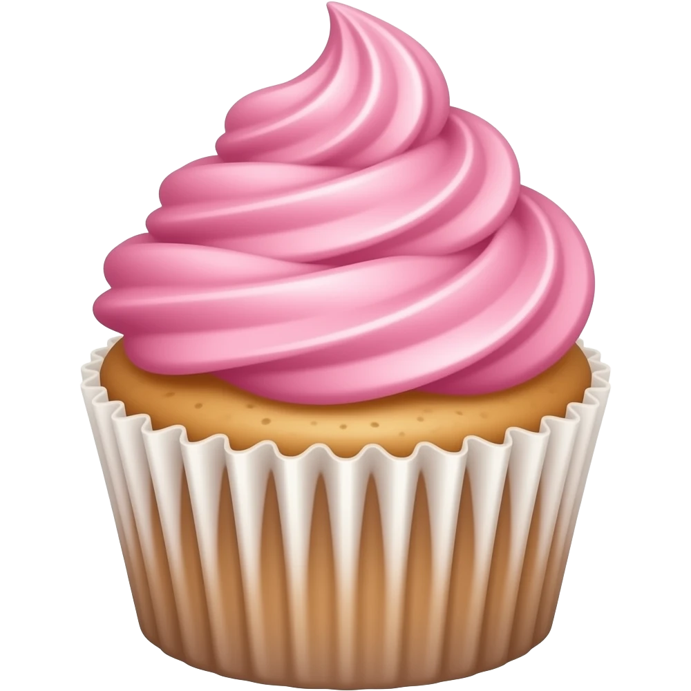 Cupcake with pink icing emoji