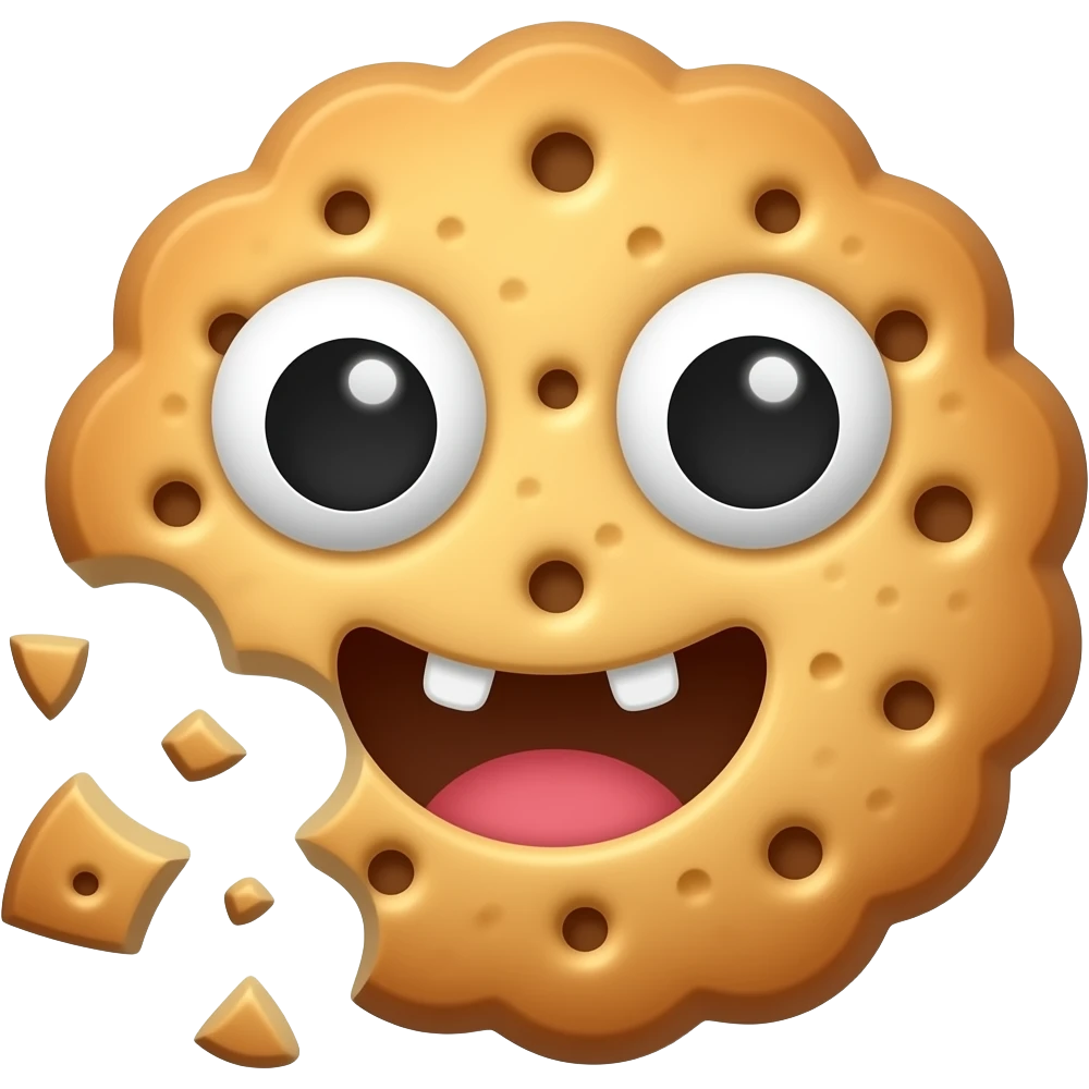 cookie face bite crumbs emoji