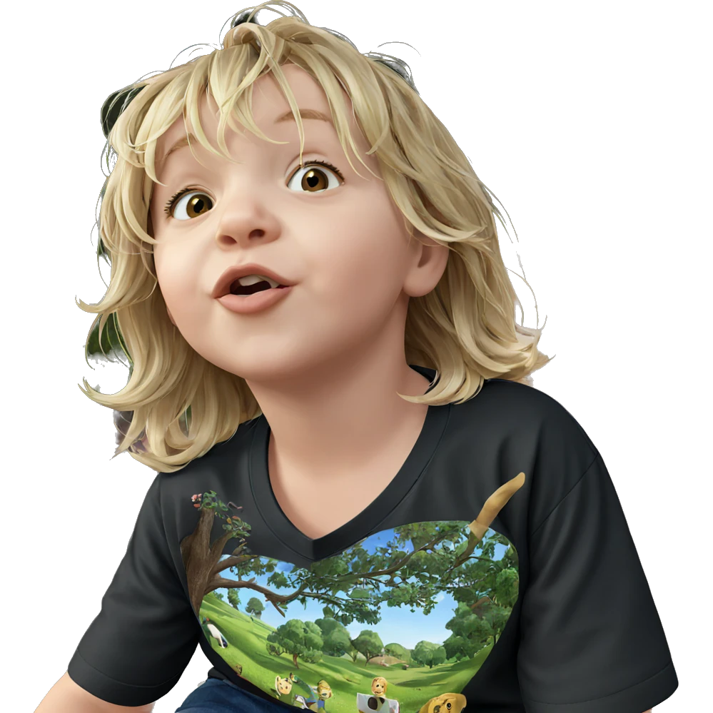 blonde girl outdoors in shirt emoji