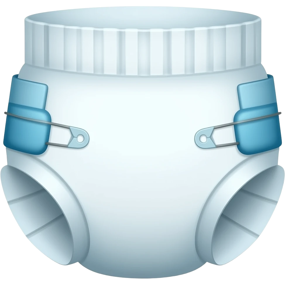 Diaper with safety pins emoji