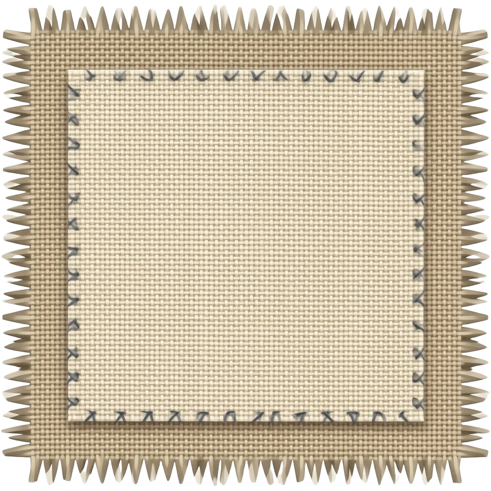 Unfinished fabric emoji