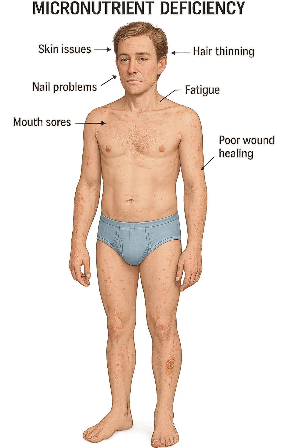 corpo umano in carenza di micronutrienti emoji