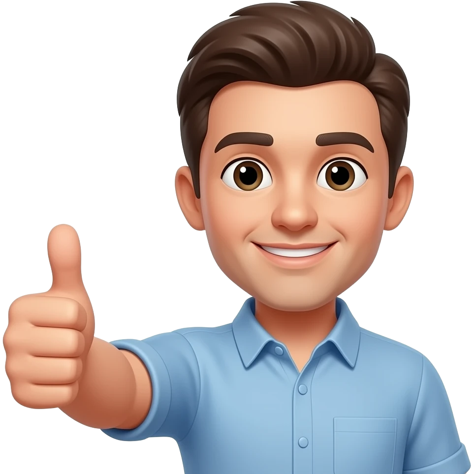 pouce en l'aire bonhomme emoji