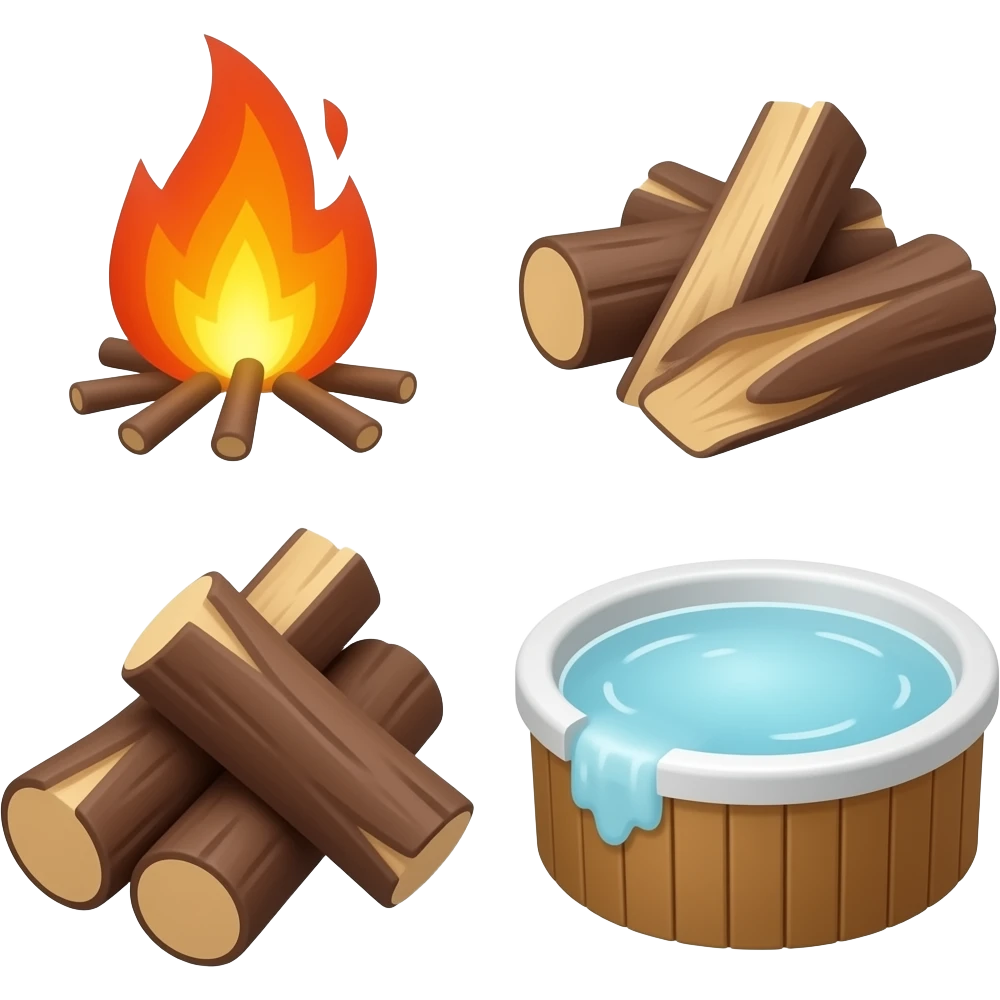 firewood hot tub emoji