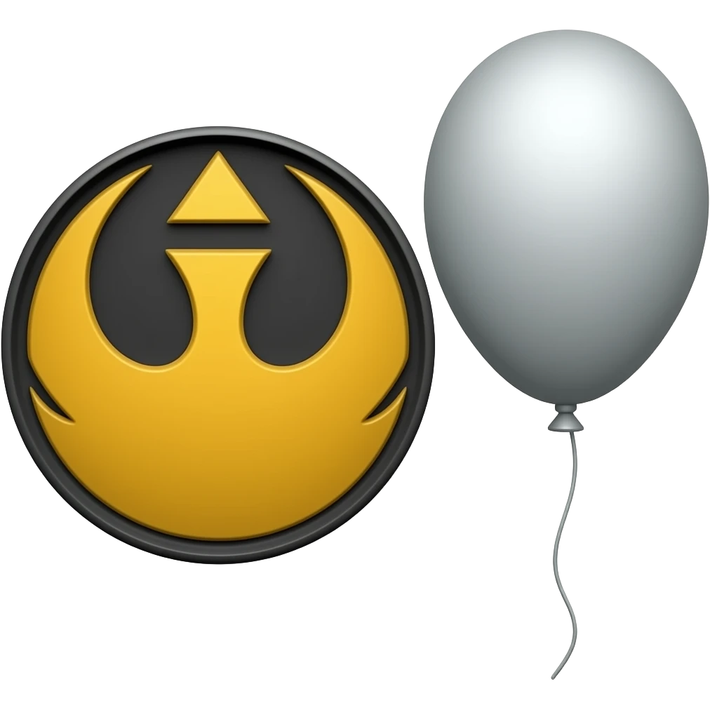 Move the rebel alliance logo to the side of the ballon emoji