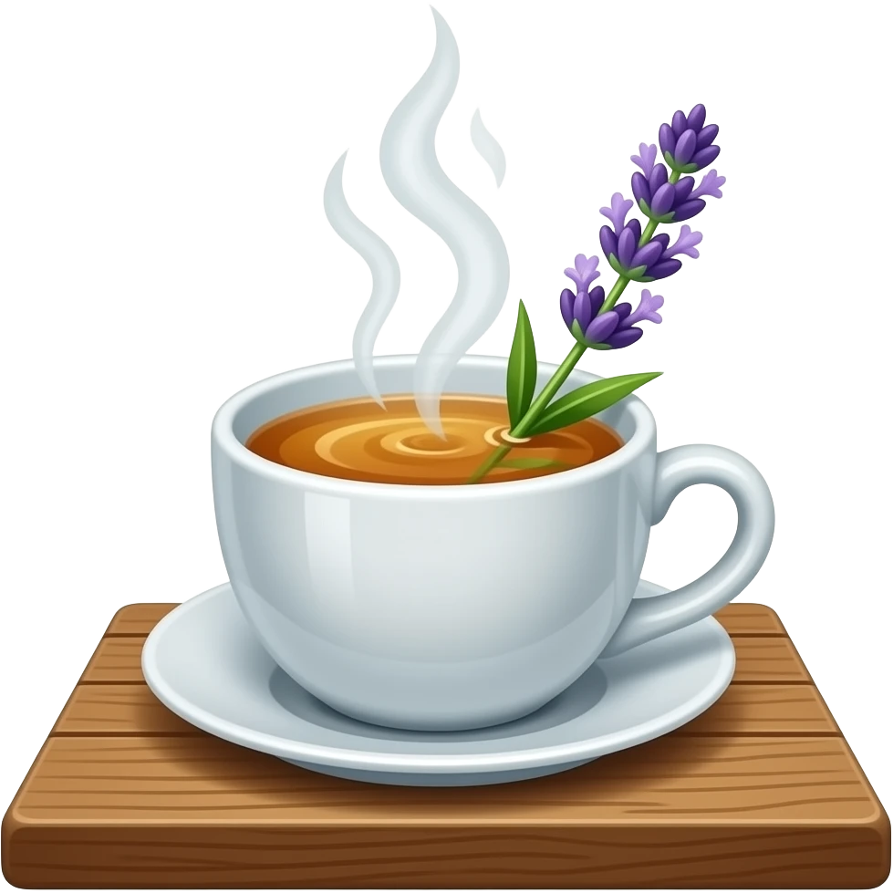 Lavender weed tea emoji