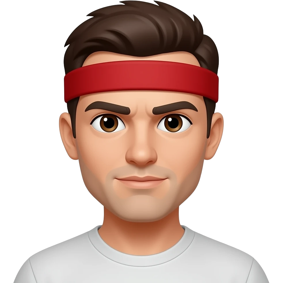 emoji avec un bandeau rouge autour du front déterminé comme rambo emoji