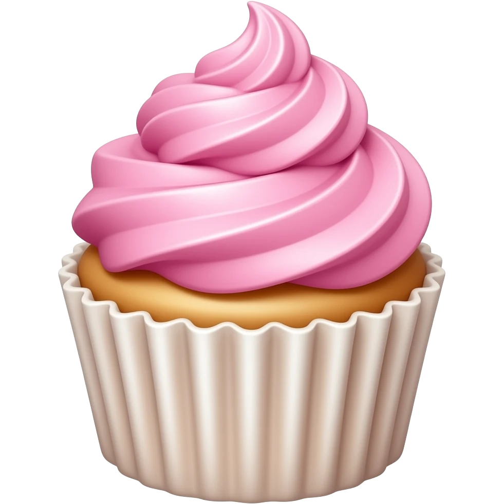Cupcake with pink icing emoji