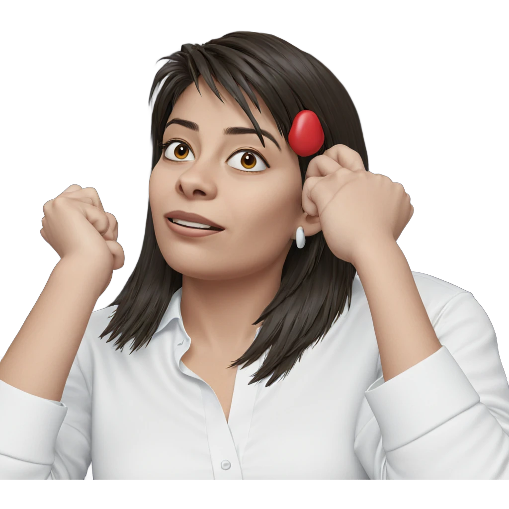 girl in white shirt emoji