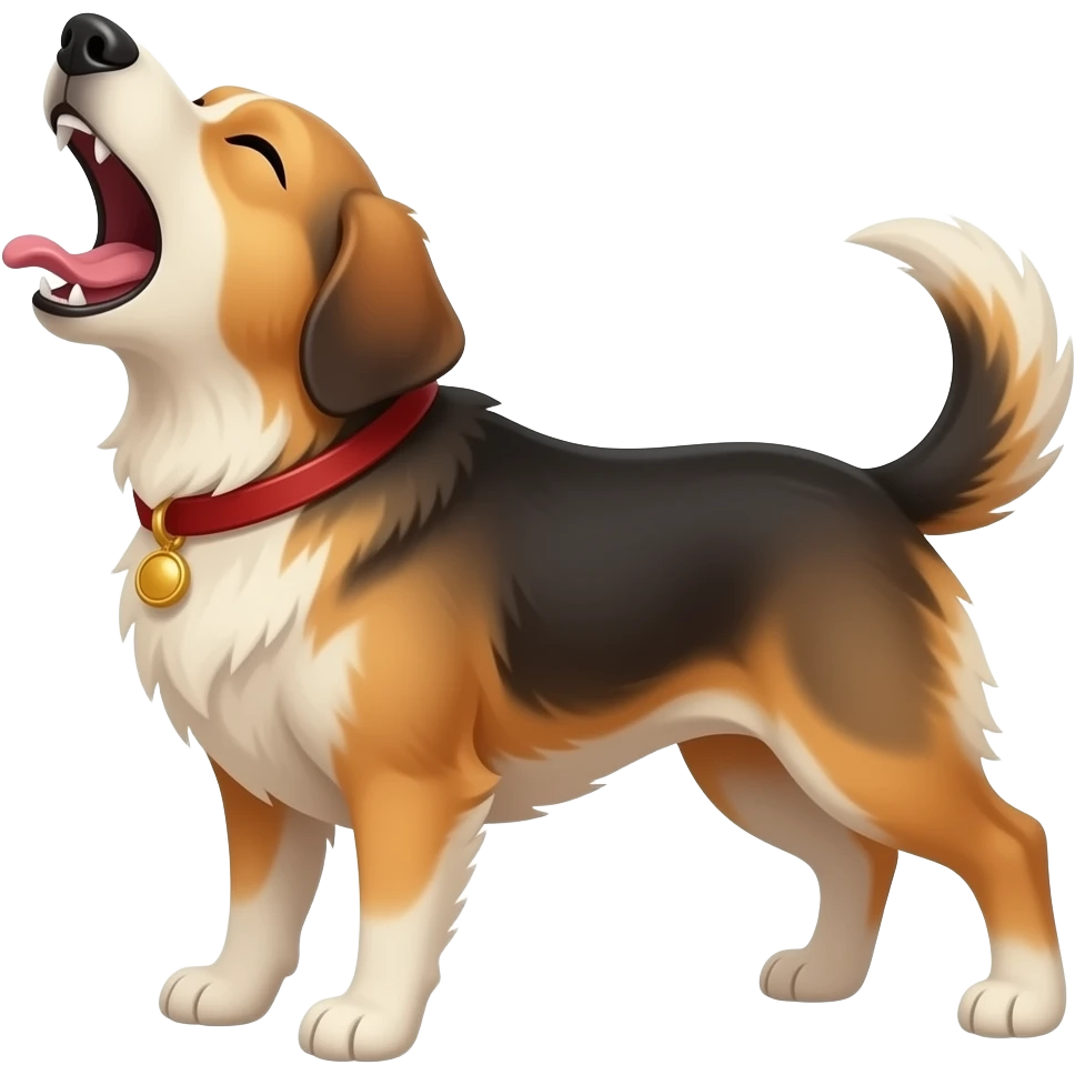 howling excited dog emoji emoji