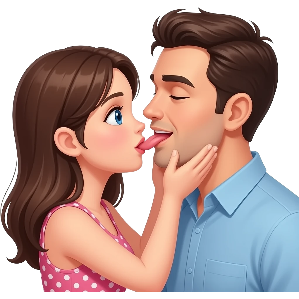 una chica haciendo una felacion a un hombre con la frase "buenas noches" emoji