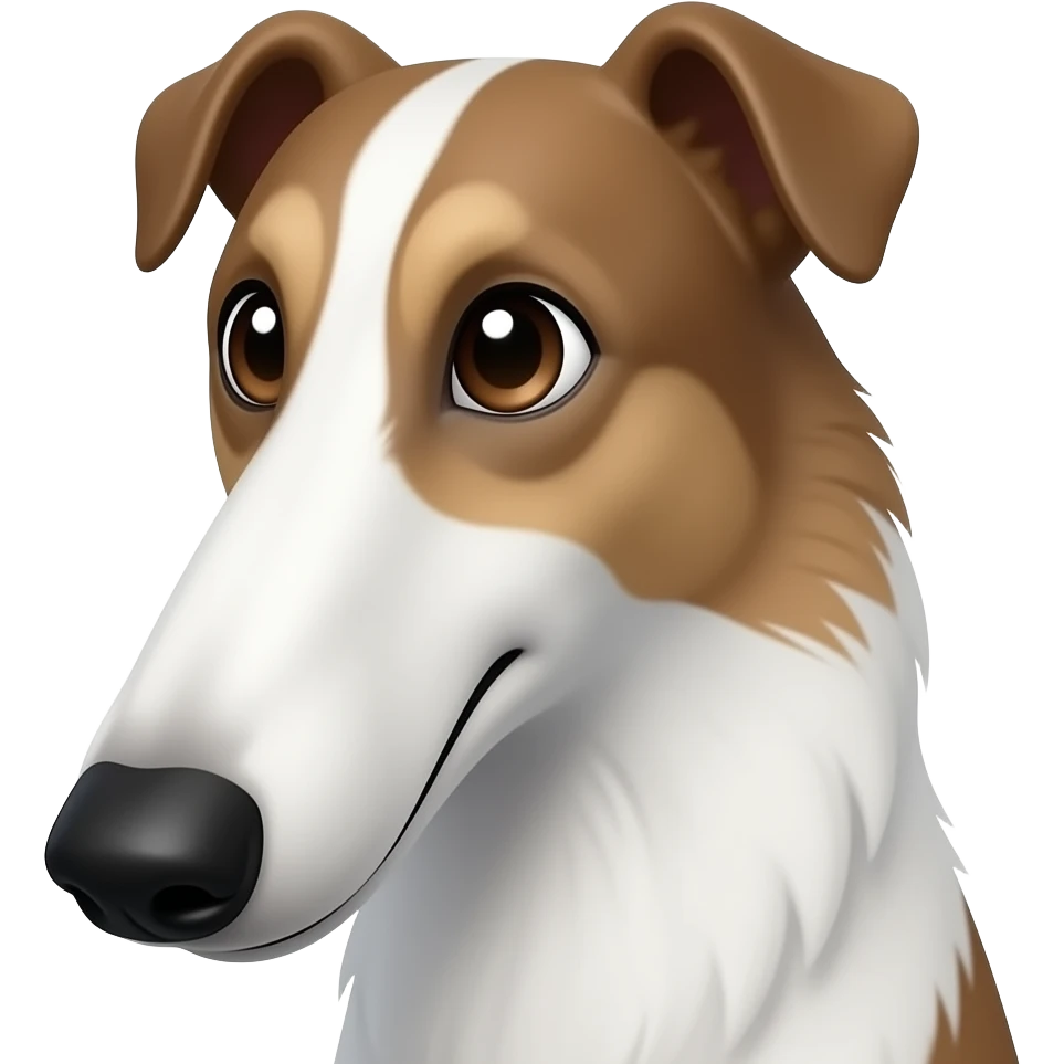 funky borzoi face long nose emoji