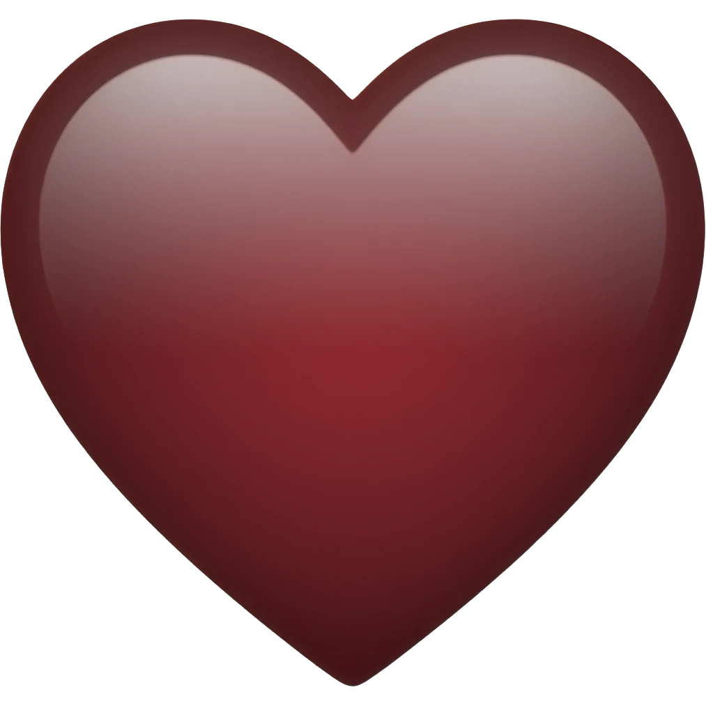 Has un corazón color vino emoji